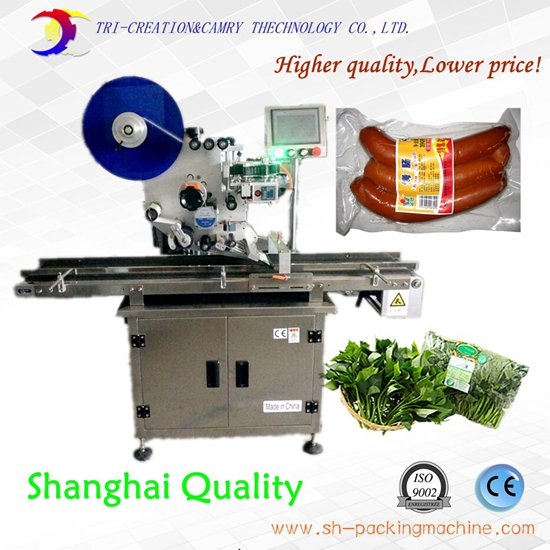automatic vacuum bag plate labeling machine,topside sticker