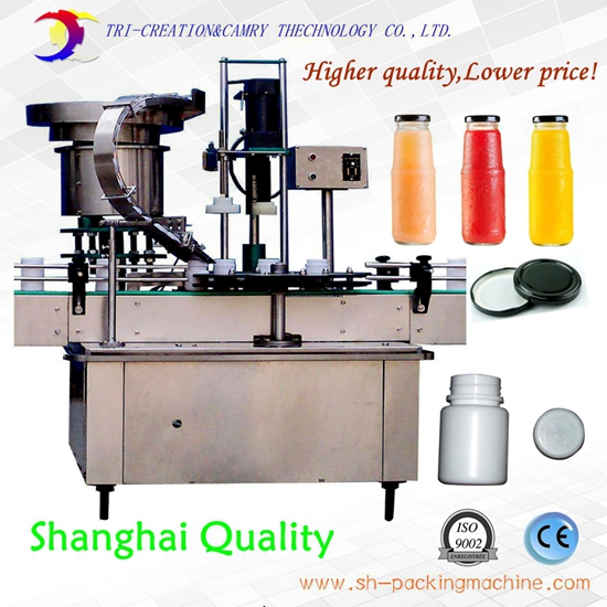 automatic capping sealing machine with feeder