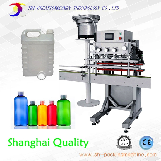 automatic capping sealing machine with feeder