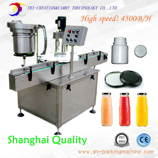 automatic rotatory screw capping machine with feeder