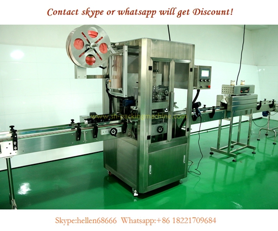 bottle film heat shrink labeling machine with electricity tunnel